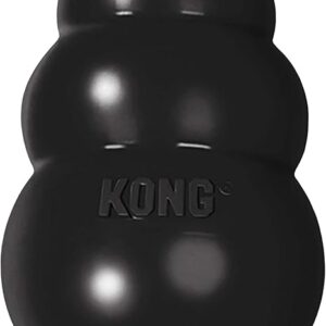 KONG Extreme Dog Toy - Fetch & Chew Toy - Treat-Filling Capabilities & Erratic Bounce for Extended Play Time Most Durable Natural Rubber Material - for Power Chewers - for Small Dogs